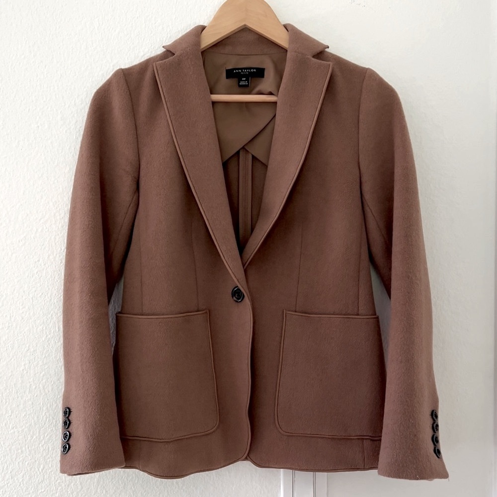 Ann Taylor Wool Blazer with Pockets